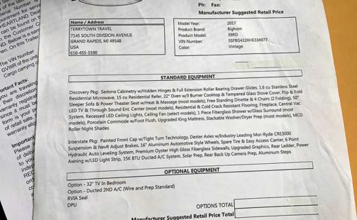 2017 Heartland Bighorn 3750RL